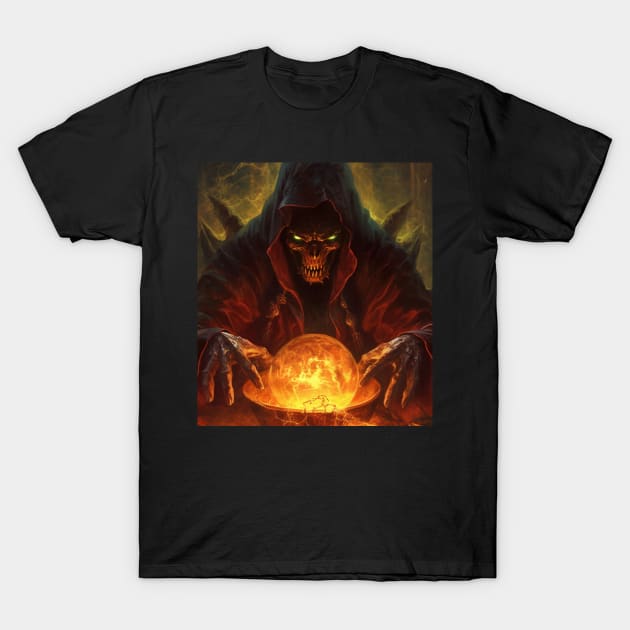 Necromancer Summoner T-Shirt by Nightarcade